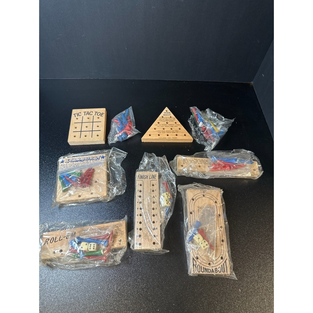 Cardinal Teasers 7 Brain Busters Wooden Peg Puzzle Games – Partial/Played - Picture 2 of 10